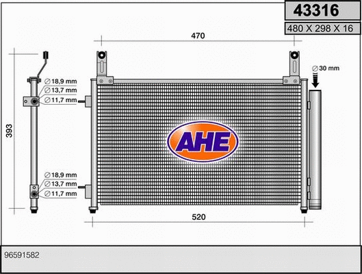 Condenser, air conditioning (43316)