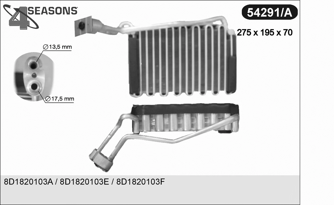 Evaporator, air conditioning (54291/A)