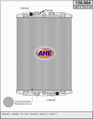 Radiator, engine cooling (136.004)
