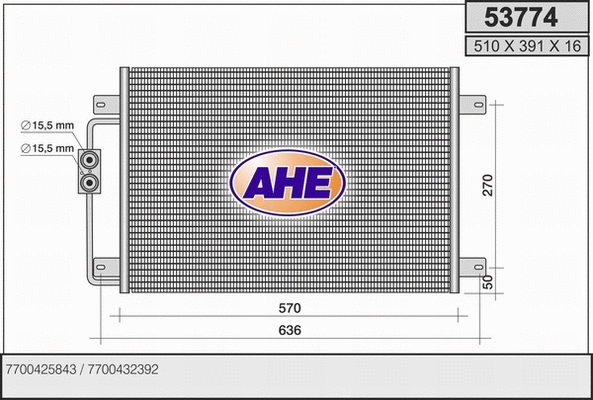 Condenser, air conditioning (53774)
