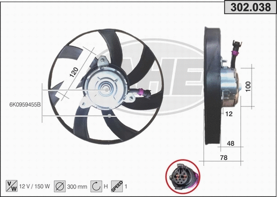 Fan, engine cooling (302.038)