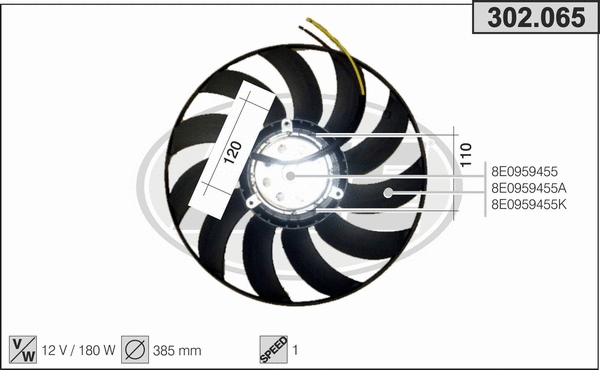 Fan, engine cooling (302.065)
