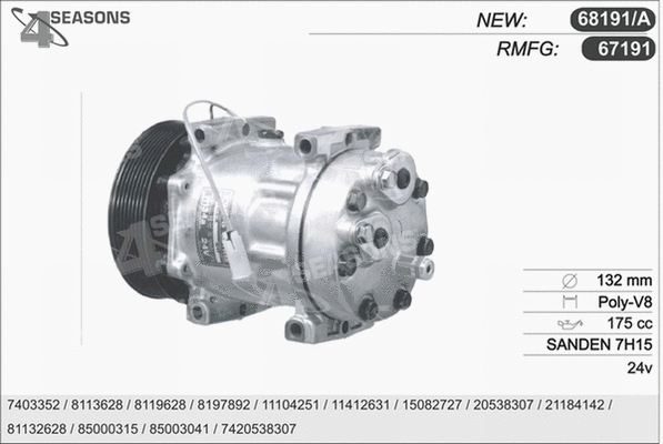 Compressor, air conditioning (67191)