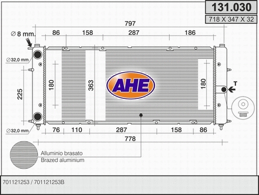 Radiator, engine cooling (131.030)