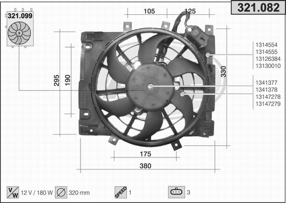 Fan, engine cooling (321.082)