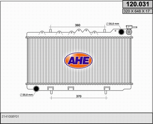 Radiator, engine cooling (120.031)