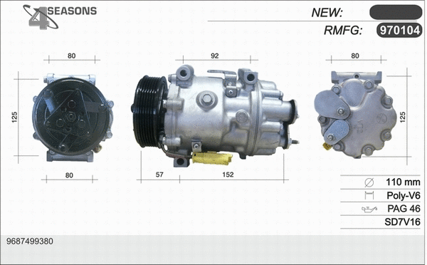 Compressor, air conditioning (970104)