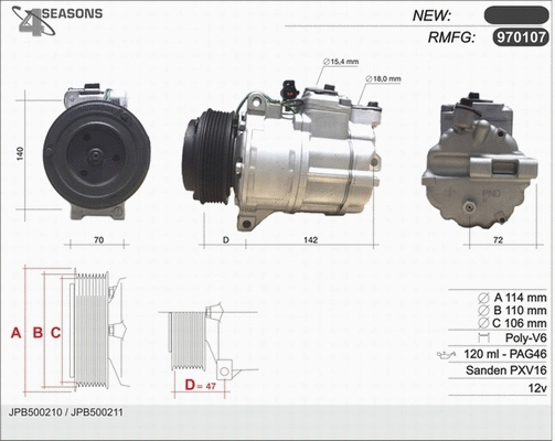 Compressor, air conditioning (970107)