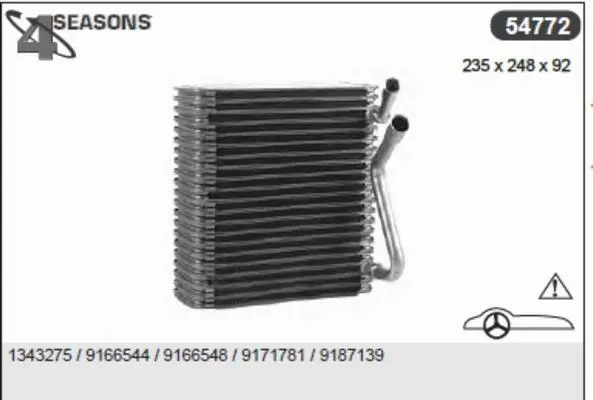 Evaporator, air conditioning (54772)