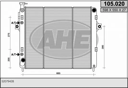 Radiator, engine cooling (105.020)