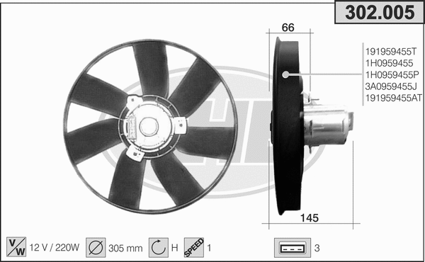 Fan, engine cooling (302.005)