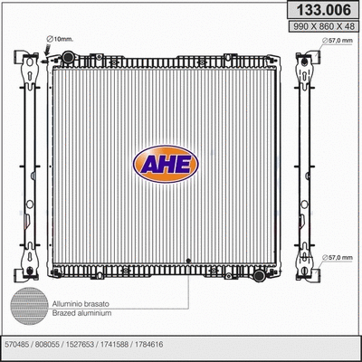 Radiator, engine cooling (133.006)