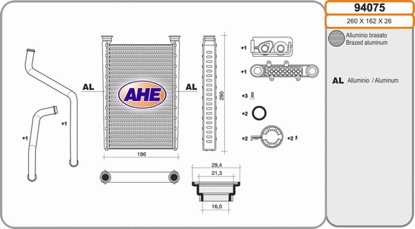 Heat Exchanger, interior heating (94075)