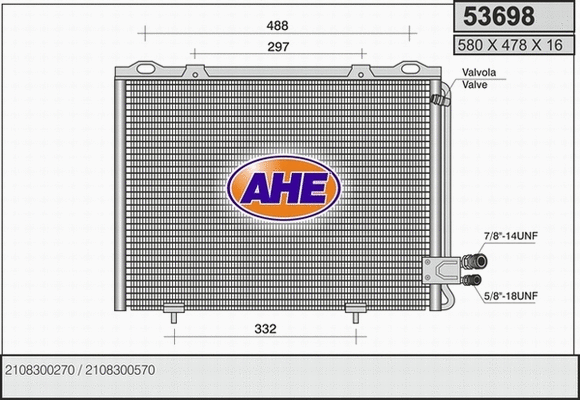 Condenser, air conditioning (53698)