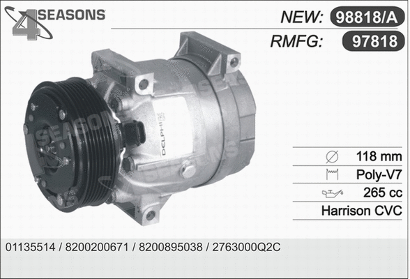 Compressor, air conditioning (97818)