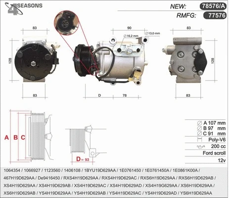 Compressor, air conditioning (78576/A)