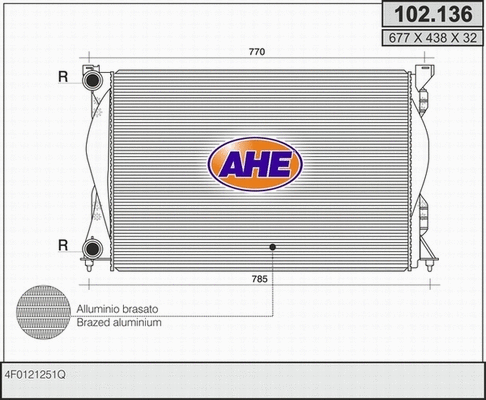 Radiator, engine cooling (102.136)