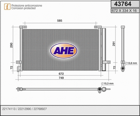 Condenser, air conditioning (43764)