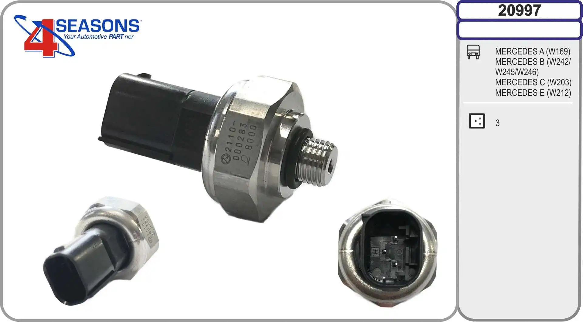 Pressure Switch, air conditioning (20997)