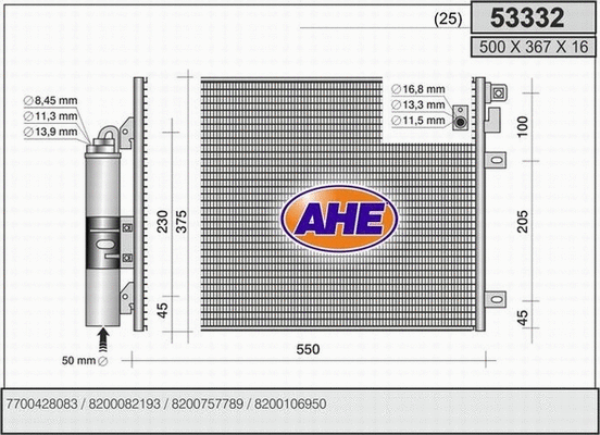 Condenser, air conditioning (53332)
