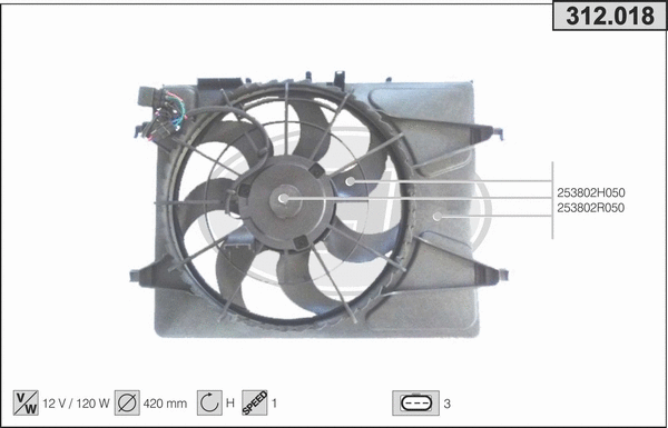 Fan, engine cooling (312.018)
