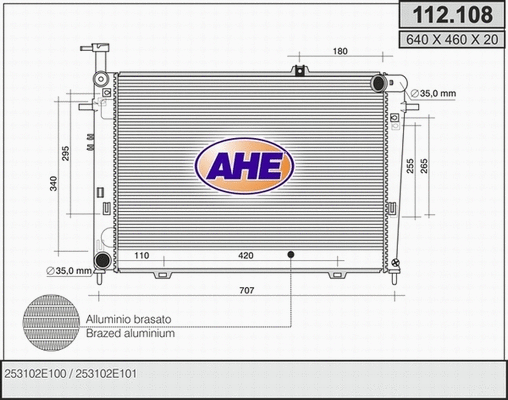 Radiator, engine cooling (112.108)