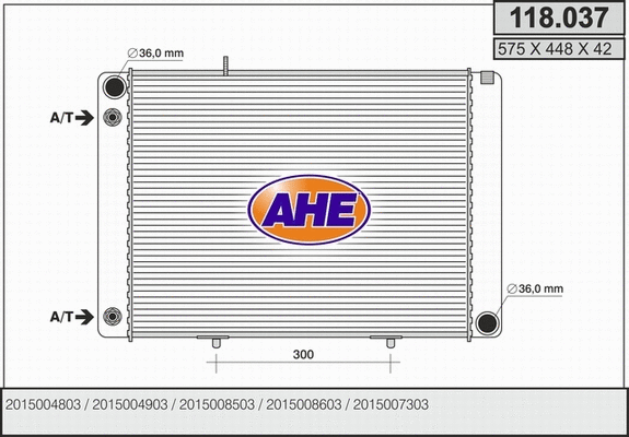 Radiator, engine cooling (118.037)