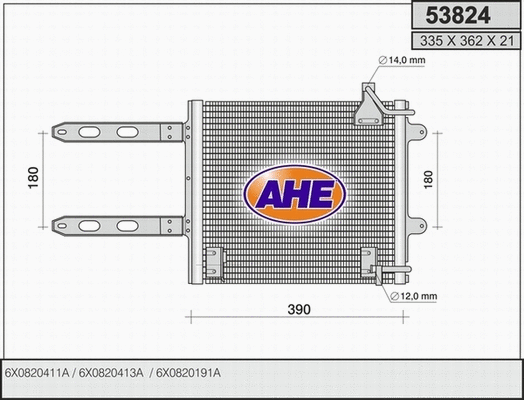 Condenser, air conditioning (53824)