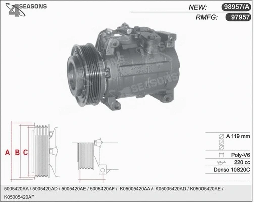 Compressor, air conditioning (98957/A)