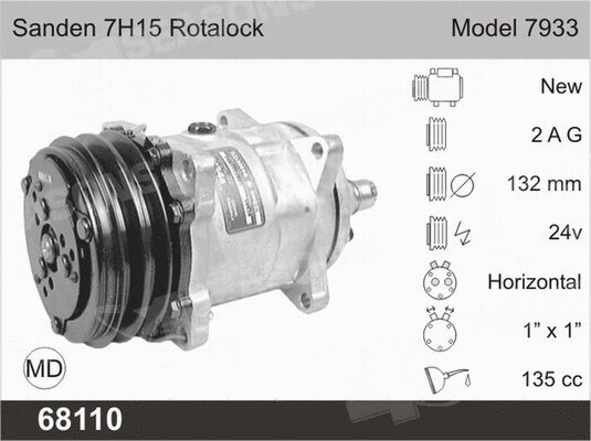 Compressor, air conditioning (68110/A)