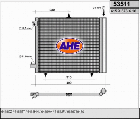 Condenser, air conditioning (53511)