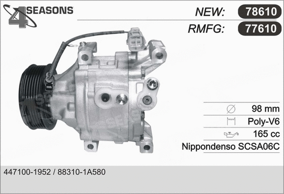 Compressor, air conditioning (77610)