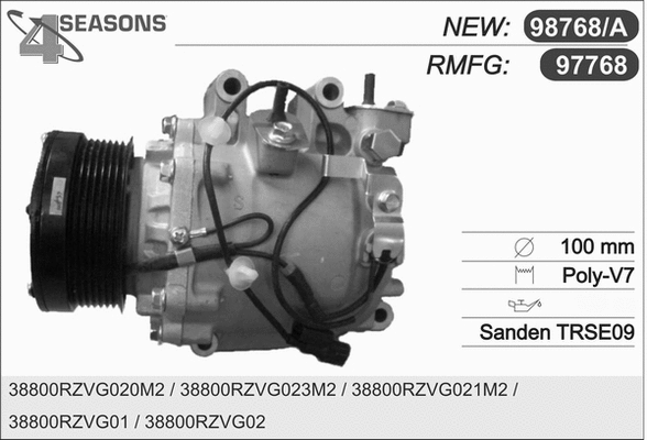 Compressor, air conditioning (97768)