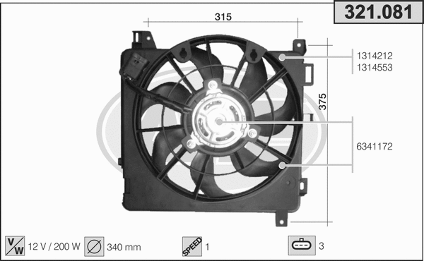 Fan, engine cooling (321.081)