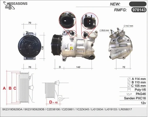 Compressor, air conditioning (970143)
