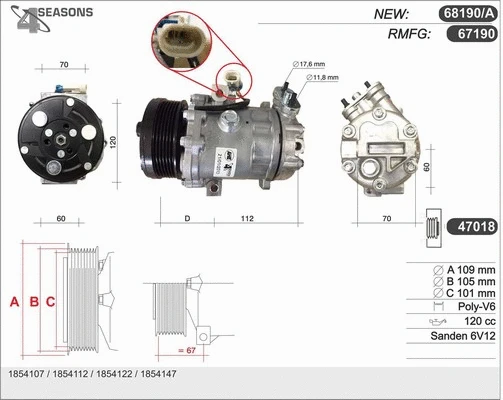 Compressor, air conditioning (68190/A)