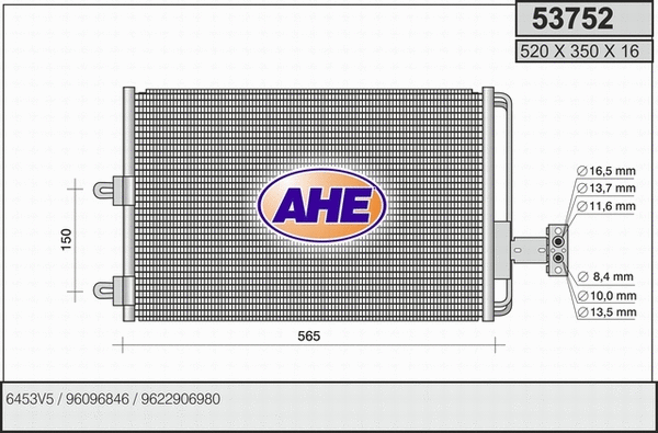 Condenser, air conditioning (53752)