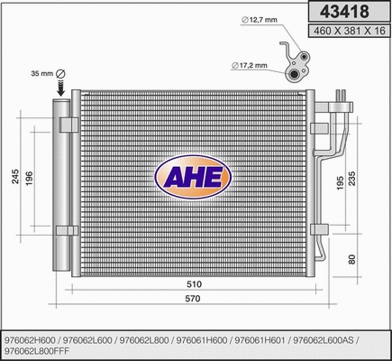Condenser, air conditioning (43418)