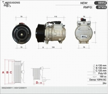 Compressor, air conditioning (97952)
