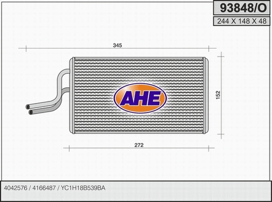 Heat Exchanger, interior heating (93848/O)