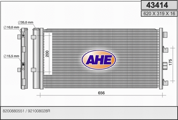 Condenser, air conditioning (43414)