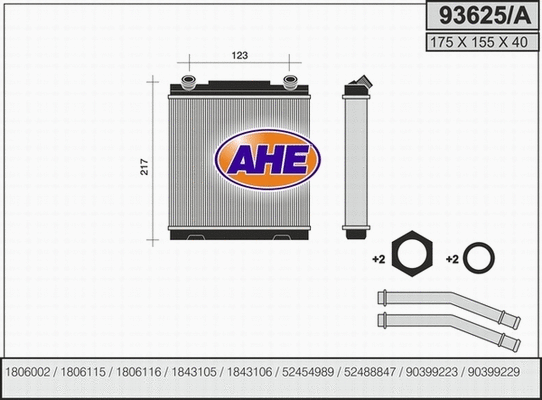 Heat Exchanger, interior heating (93625/A)