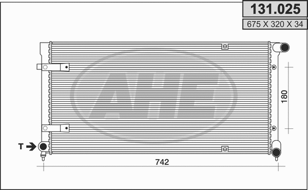 Radiator, engine cooling (131.025)