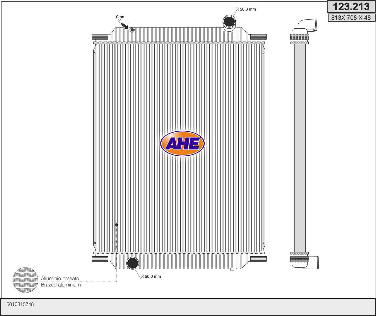 Radiator, engine cooling (123.213)