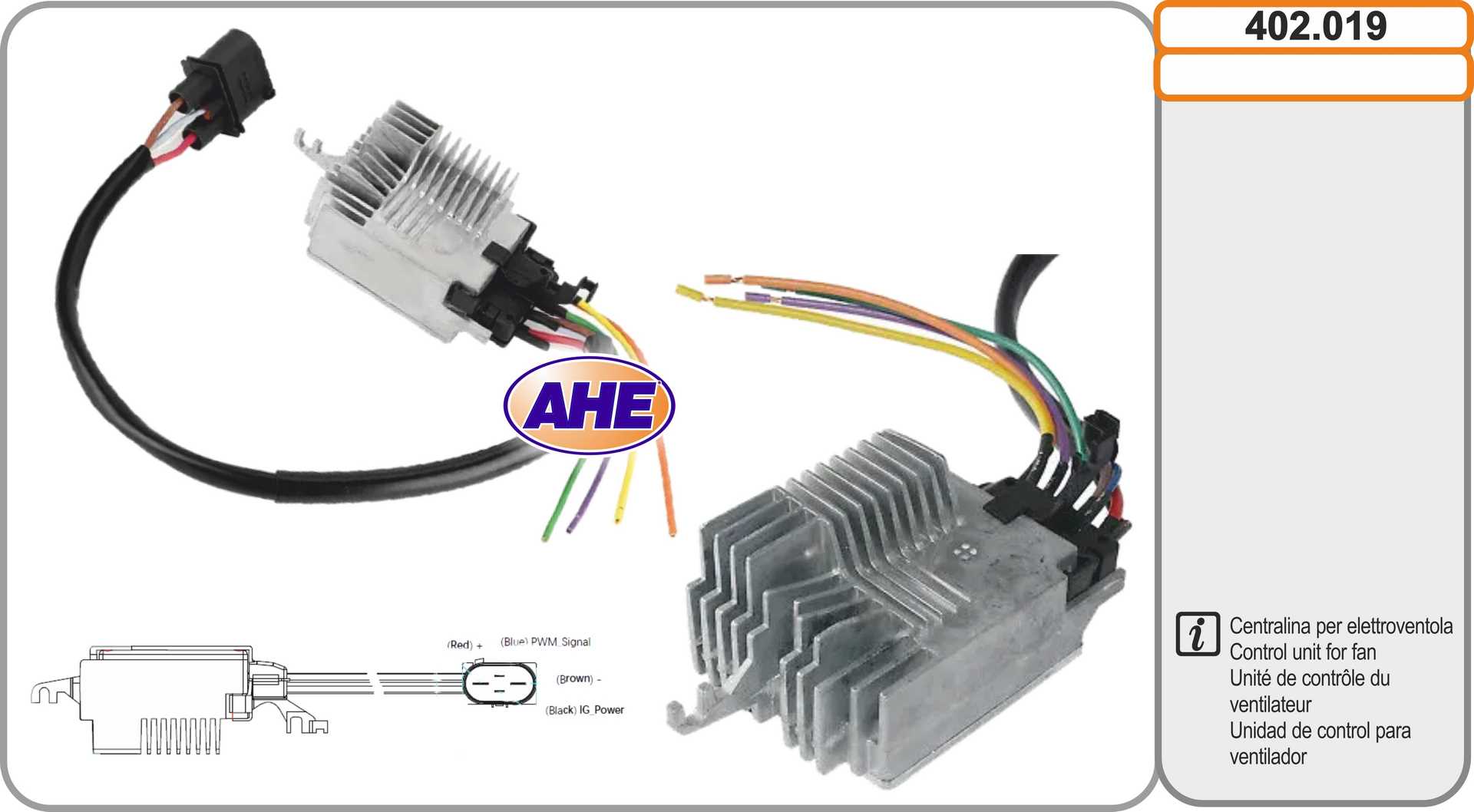 Control Unit, electric fan (engine cooling) (402.019)