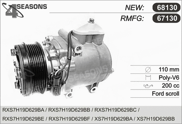 Compressor, air conditioning (67130)