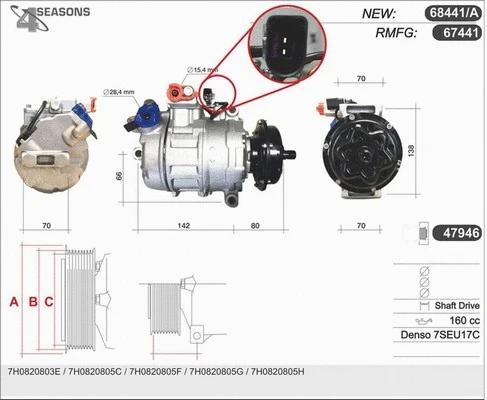 Compressor, air conditioning (68441/A)