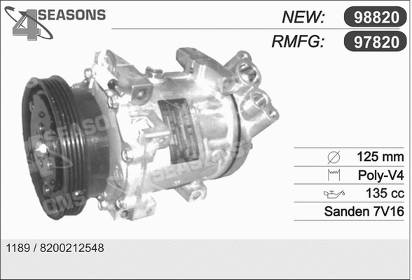 Compressor, air conditioning (97820)