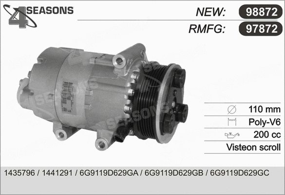 Compressor, air conditioning (97872)