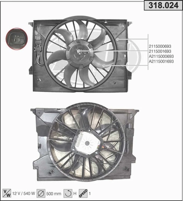 Fan, engine cooling (318.024)